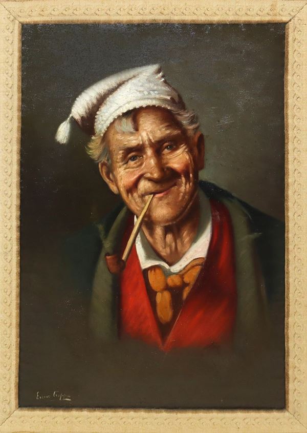 Enrico Ciappa - Man with pipe and nightcap