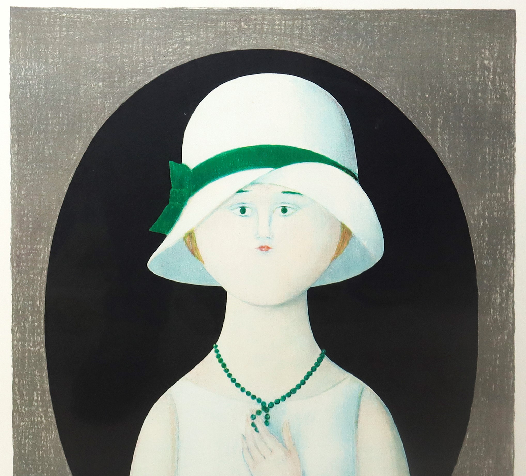 Antonio Bueno - Donna con Cappello e Collana
