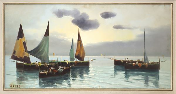 G. De Luca - Barche a vela in mare