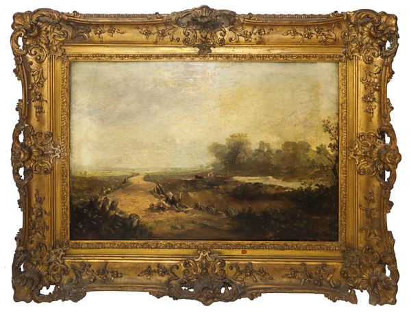 Clifford Montague - Paesaggio con personaggi