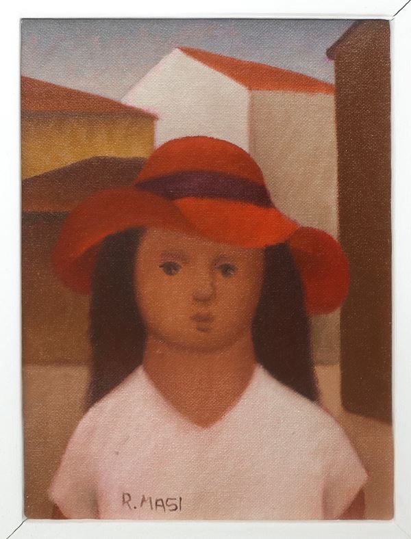 Roberto  Masi - Bambina con cappello
