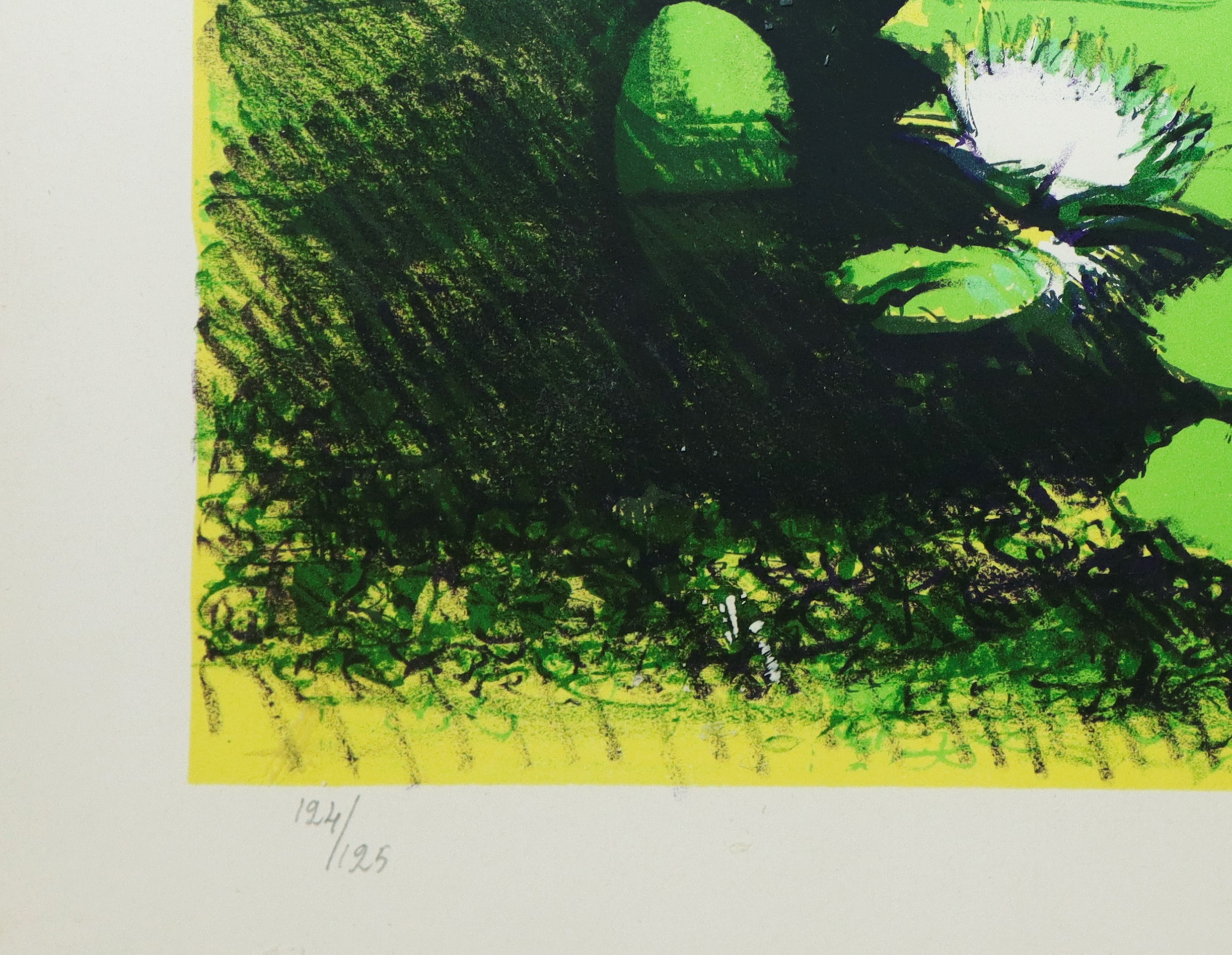 Giancarlo Cazzaniga - Ninfee, litografia