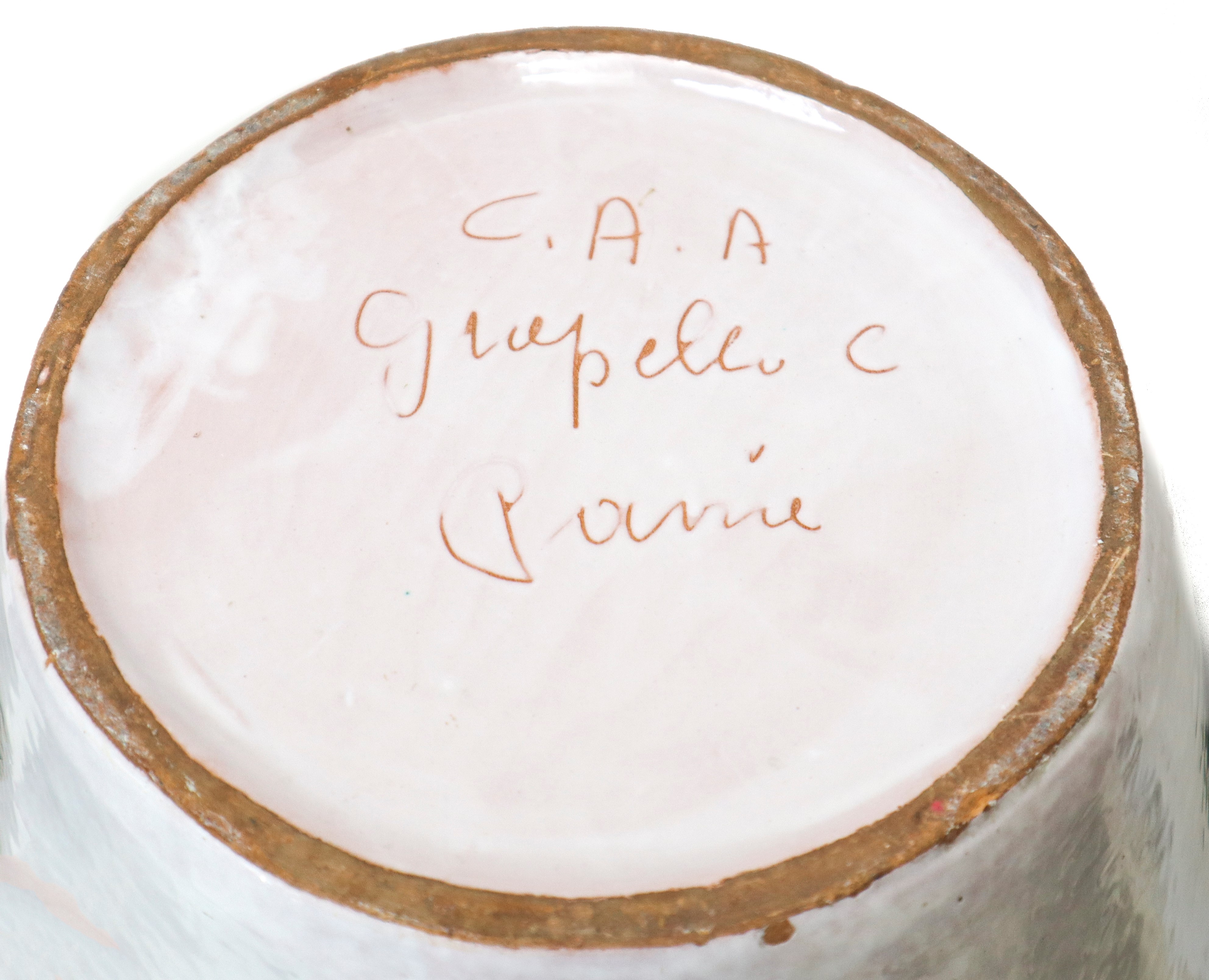 Grande Vaso con Decorazione di Paesaggio