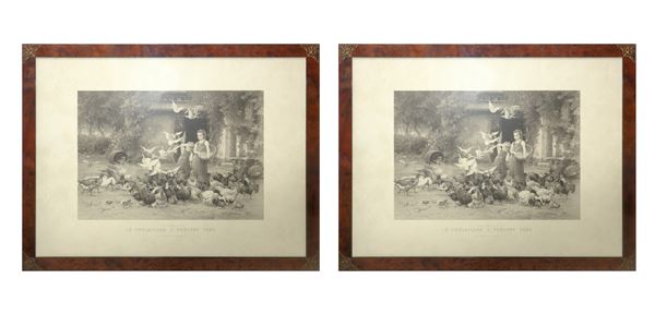 Coppia di litografie, Le Poulailler e Grande Representation