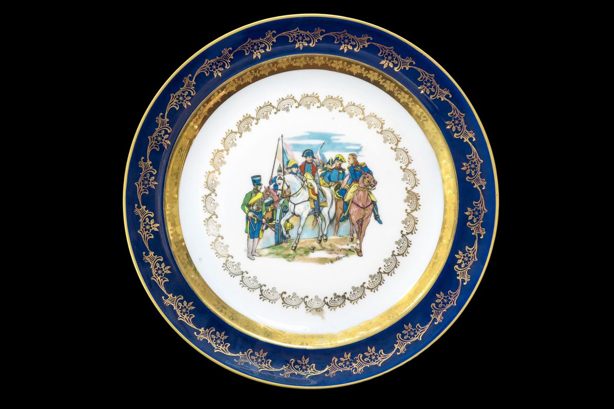 Coppia di piatti in porcellana, Bataille de Wagram e Bataille de Friedland