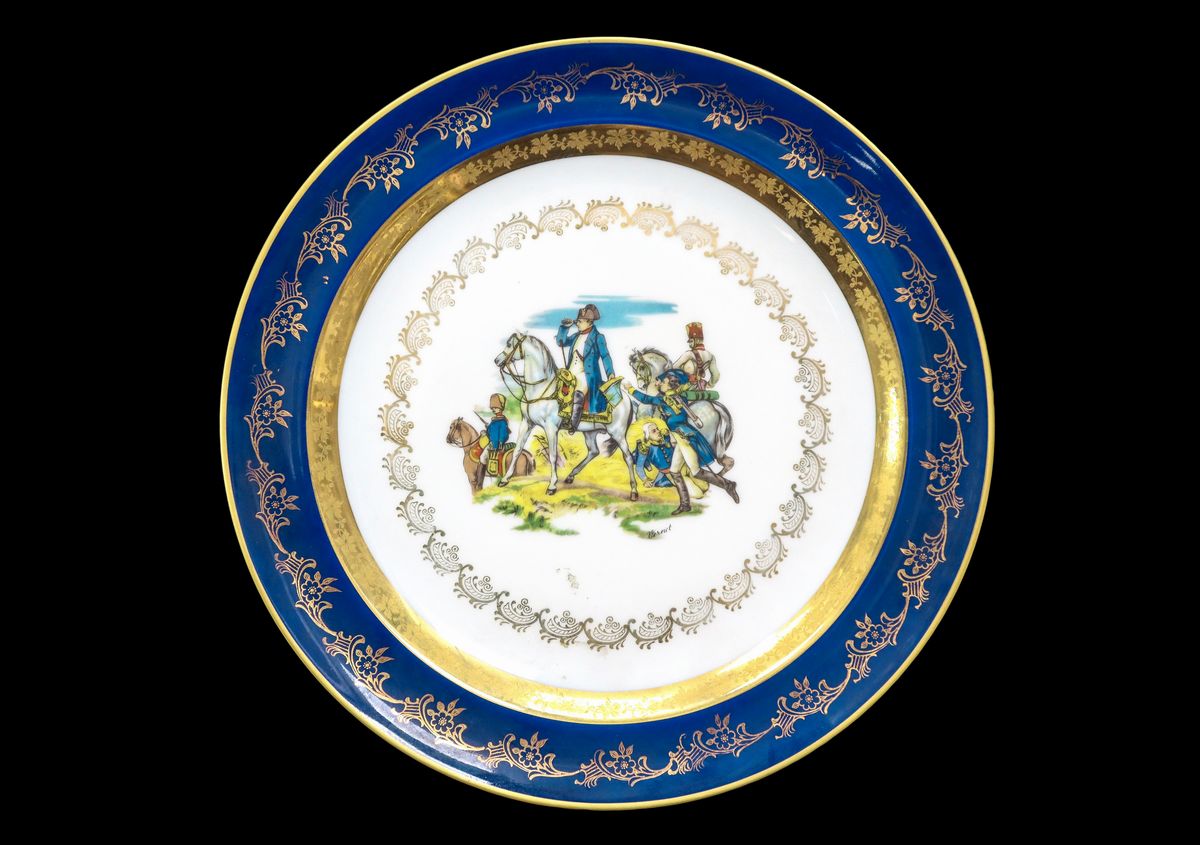 Coppia di piatti in porcellana, Bataille de Wagram e Bataille de Friedland