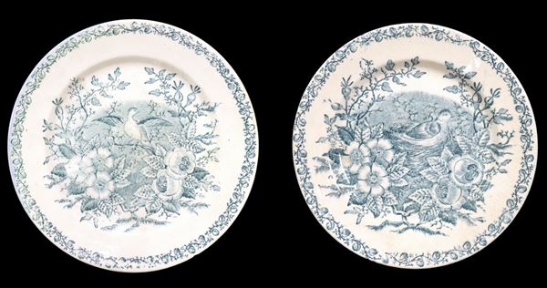 Pair of plates, "Mattino" decoration, Richard brand