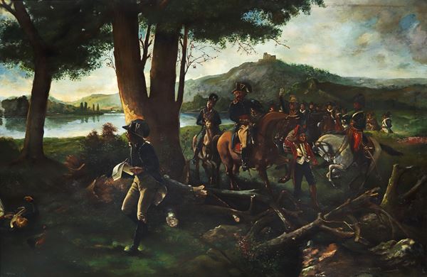 Soldati napoleonici, scena militare