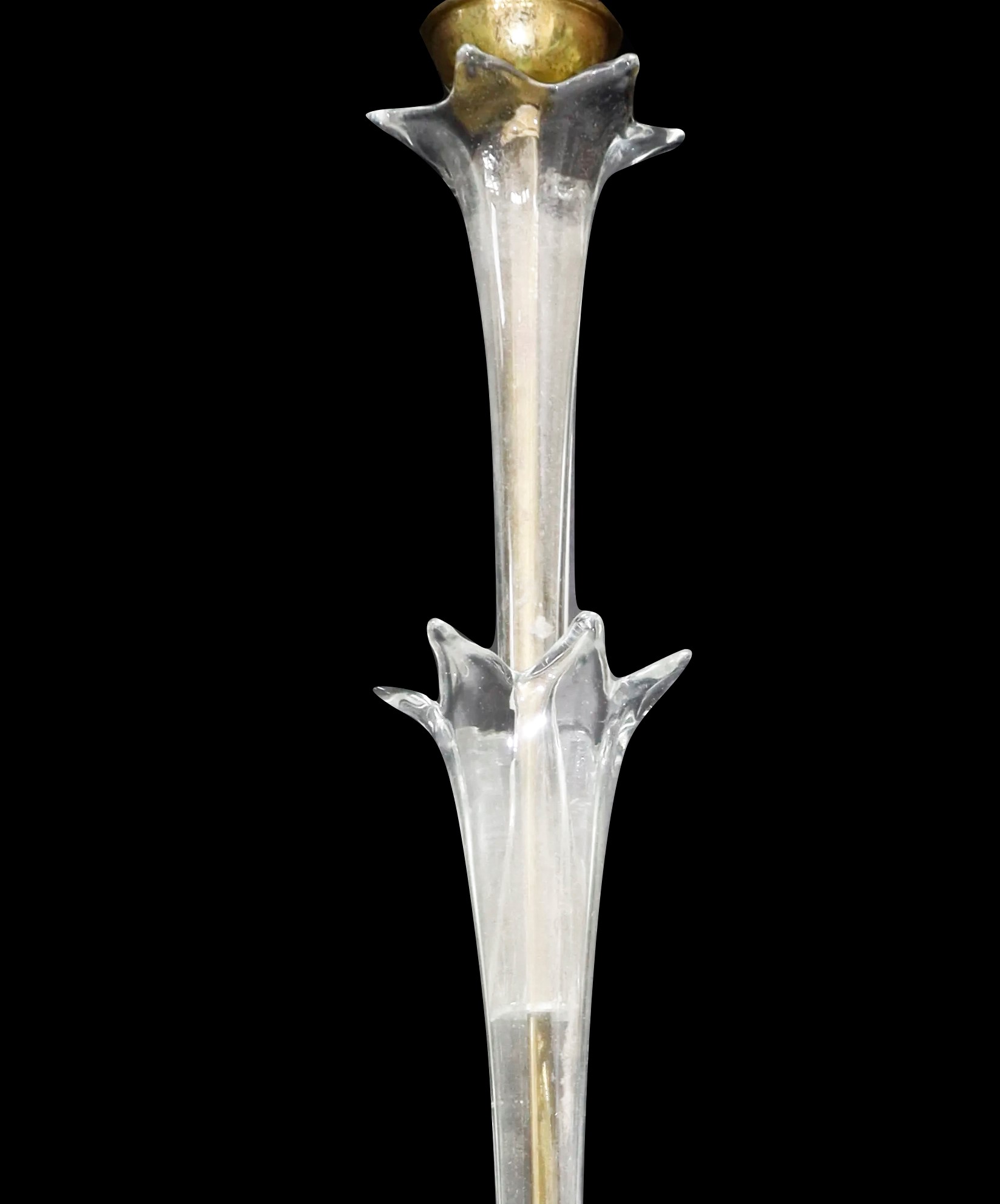 Lampadario decò a 4 luci in vetro di Murano