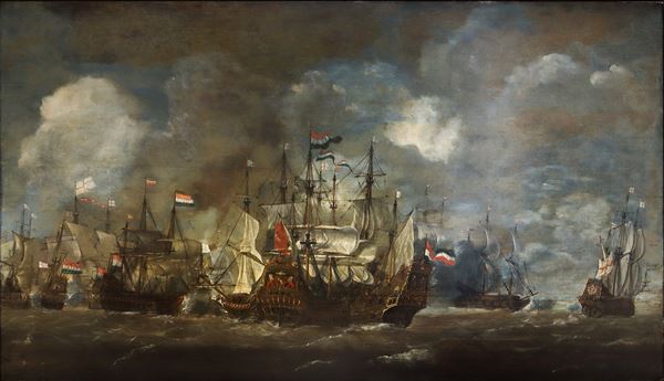Pieter Cornelisz  van Soest - Scena con velieri