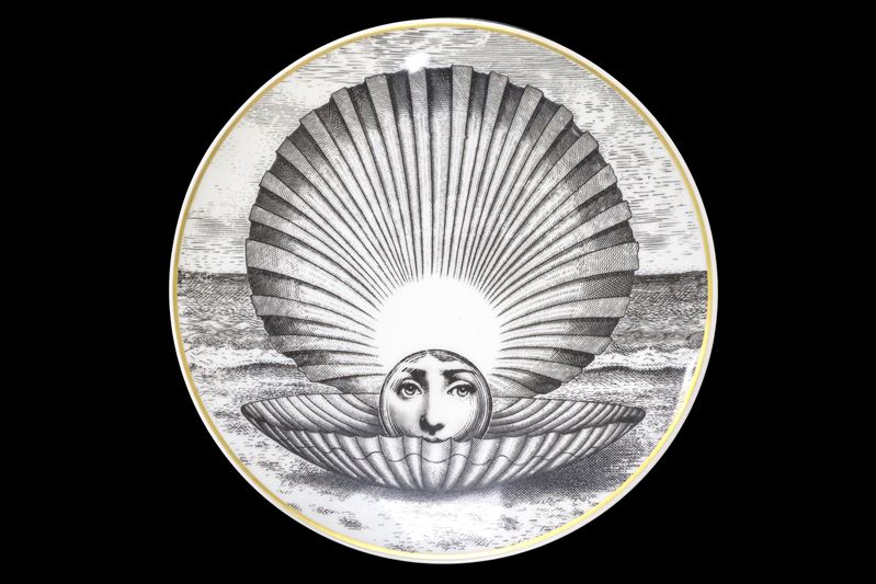 Piero Fornasetti - Piatto in Porcellana: Temi e Variazioni, Motiv 14, per Rosenthal