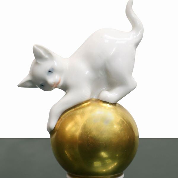 Rosenthal - Gatto con palla dorata