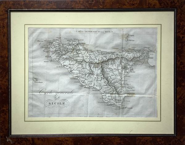 General map of Sicily  (1830)  - Auction Asta Eclettica - Casa d'aste La Rosa