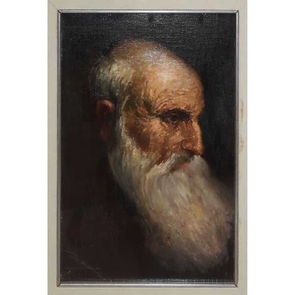 Carlo Ferrario - Profilo di uomo barbuto