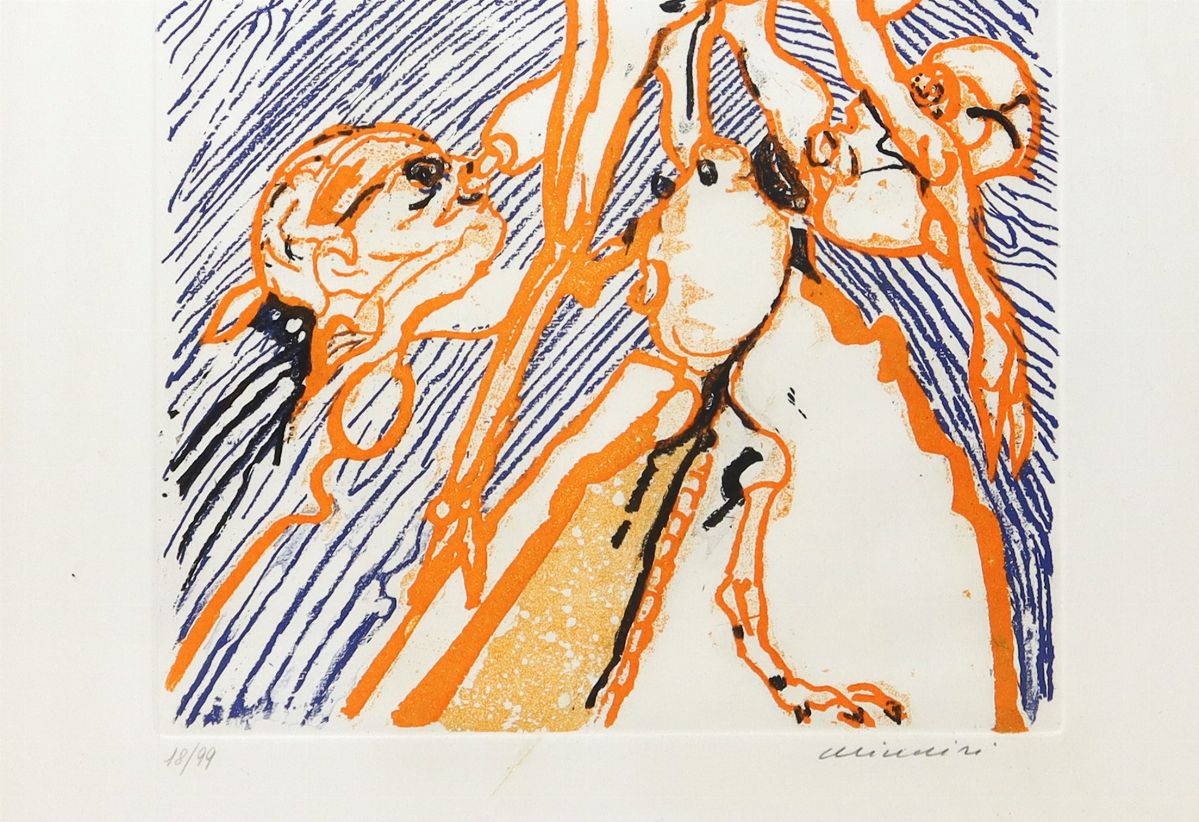 Remo Brindisi - Pastorale, litografia