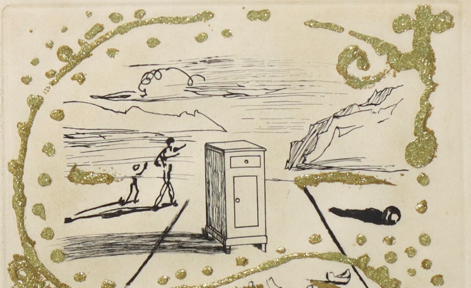 Salvador Dalì - Insomnia, Illustrazione di uno dei 10 Poemi Dall"amours Jaunes" di Tristan Corbie...
