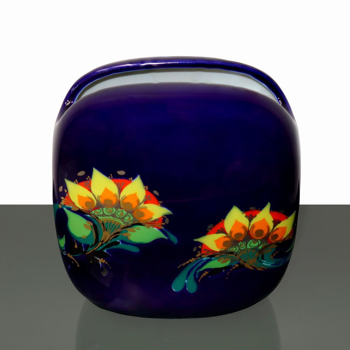 Bjørn Wiinblad per Rosenthal - Vaso con Raffigurazione di Donna con Fiori
