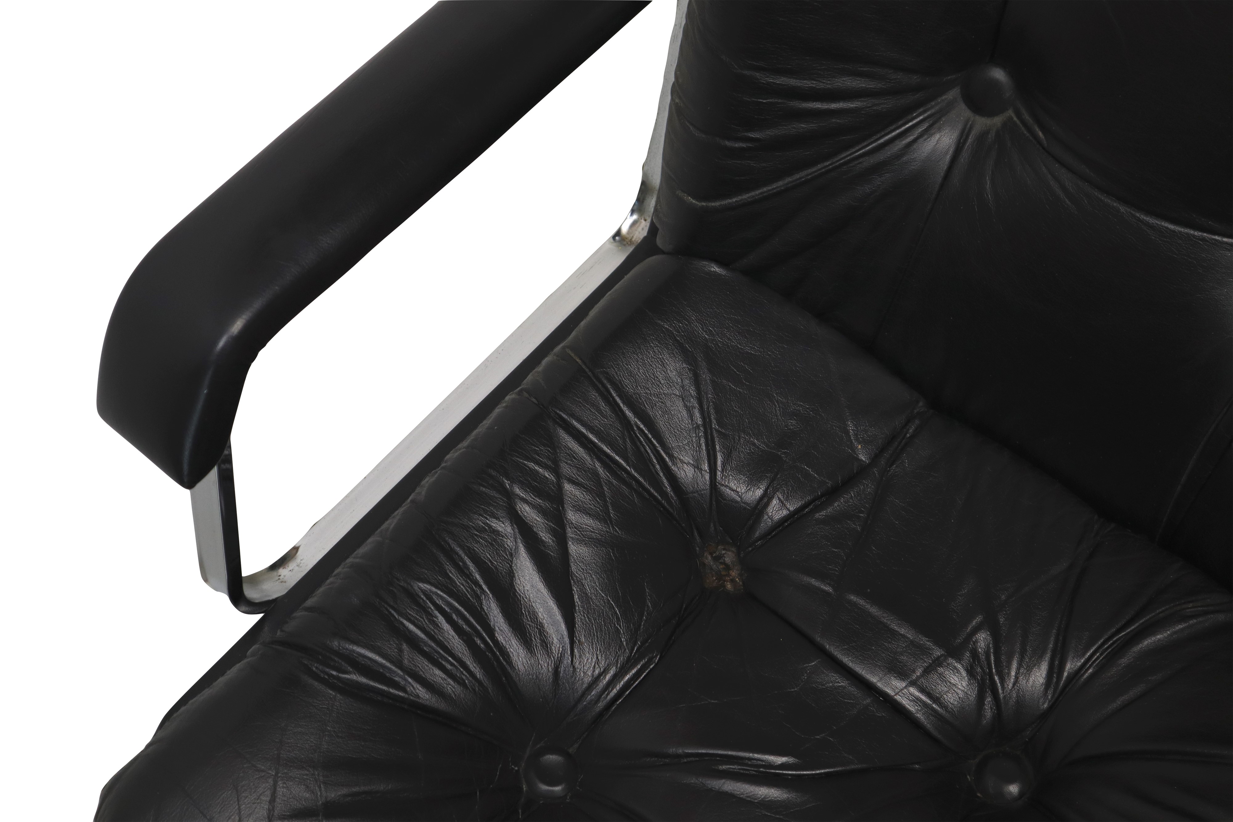 Poltrona presidenziale in pelle nera