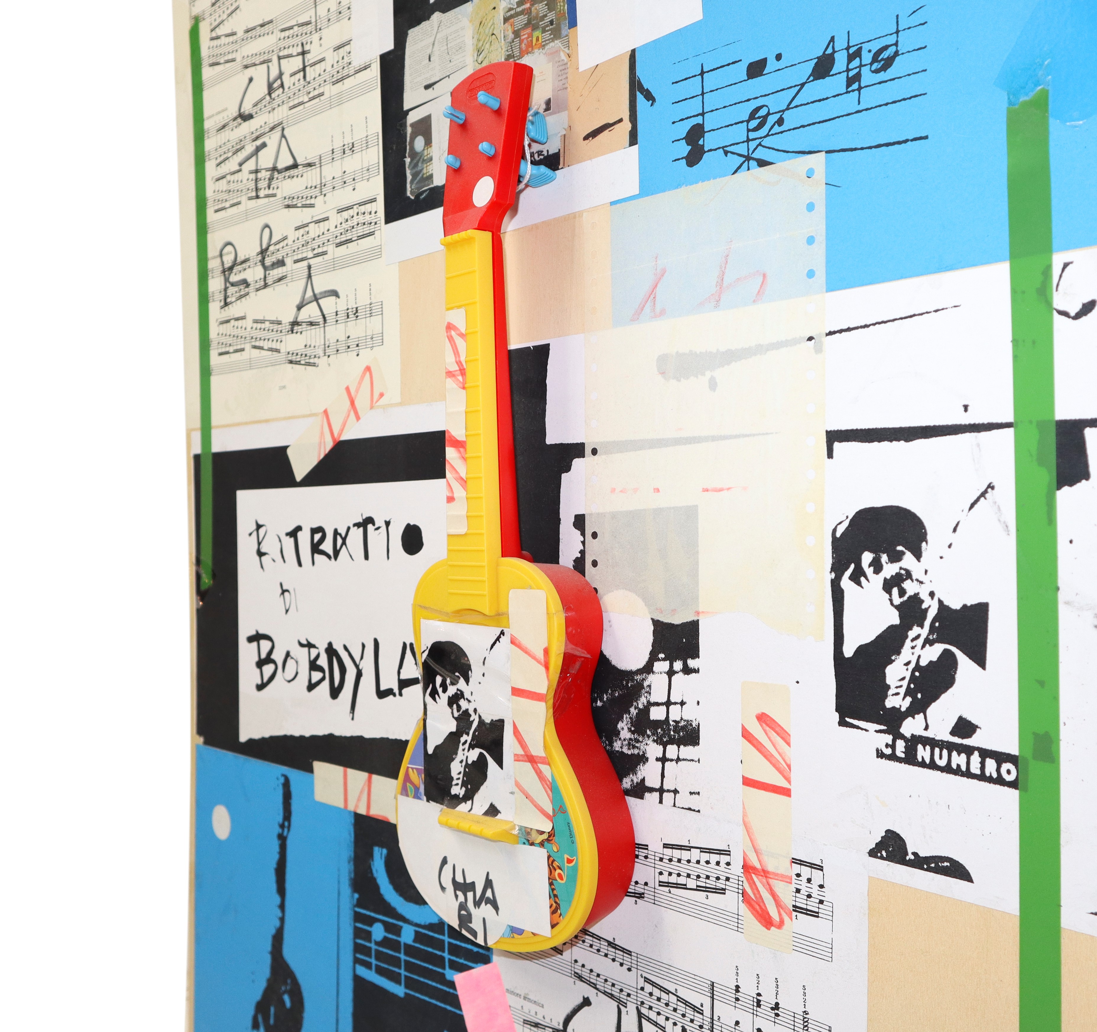 Chitarra, ritratto di Bob Dylan