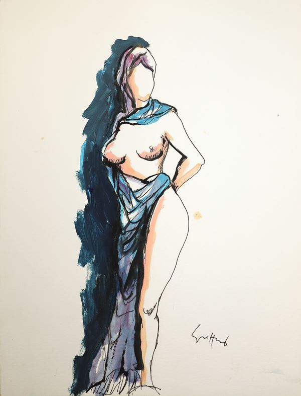 Renato Guttuso - Nude of woman