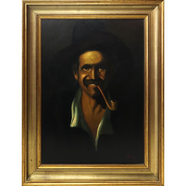 Personaggio con cappello e pipa