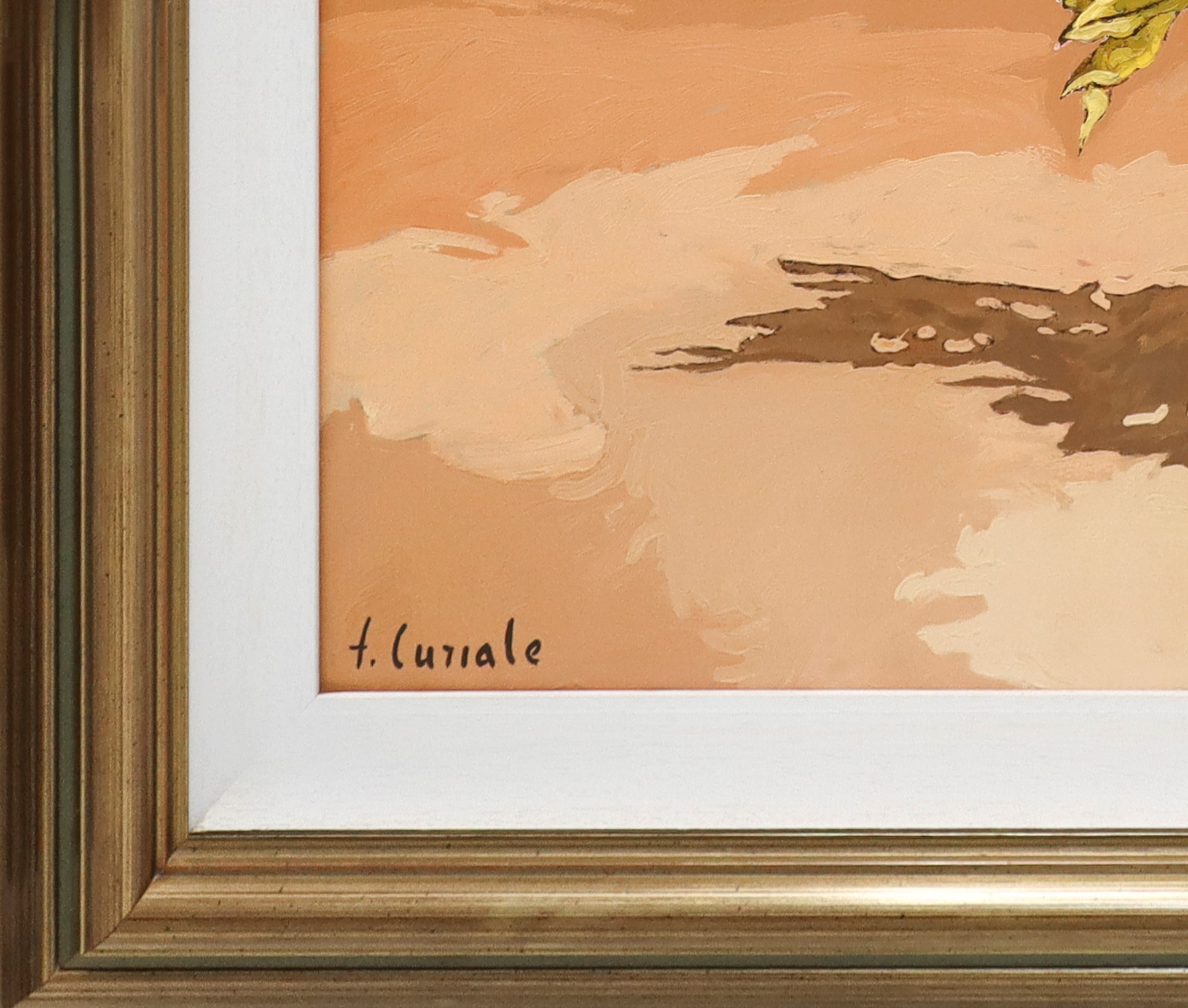 Vaso di fiori con albero e casa