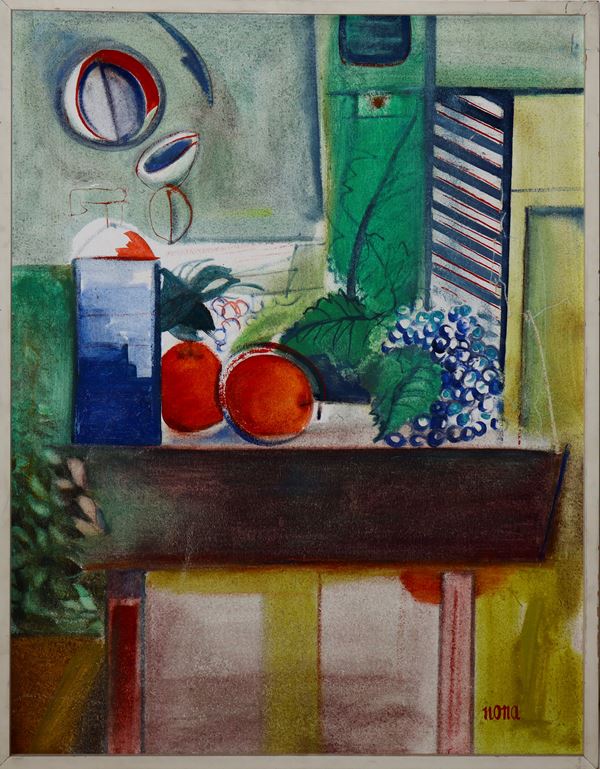 Angelo Nona - Silent nature with oranges
