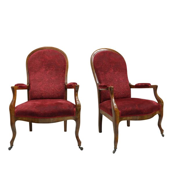 Pair of Voltaire armchairs