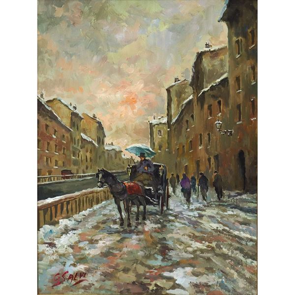 Giuseppe Salvi - Carrozza con passanti