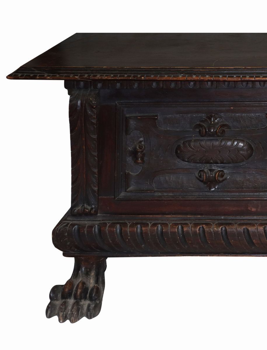 Cassapanca in stile rinascimento, fine XIX secolo