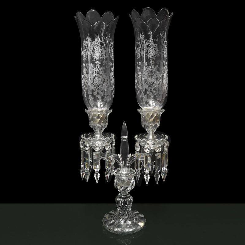 Baccarat - Candeliere in Cristallo a Due Luci