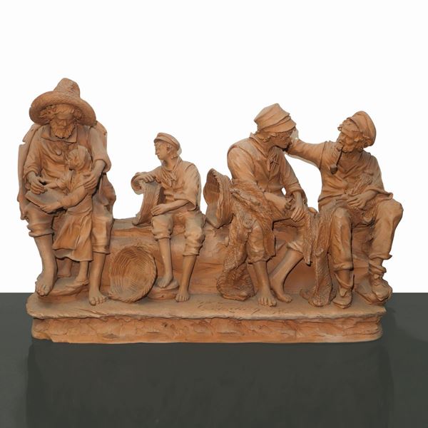 Olindo Scuto - Scultura in terracotta acroma