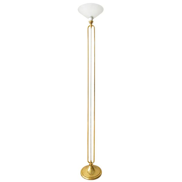 Golden stem floor lamp