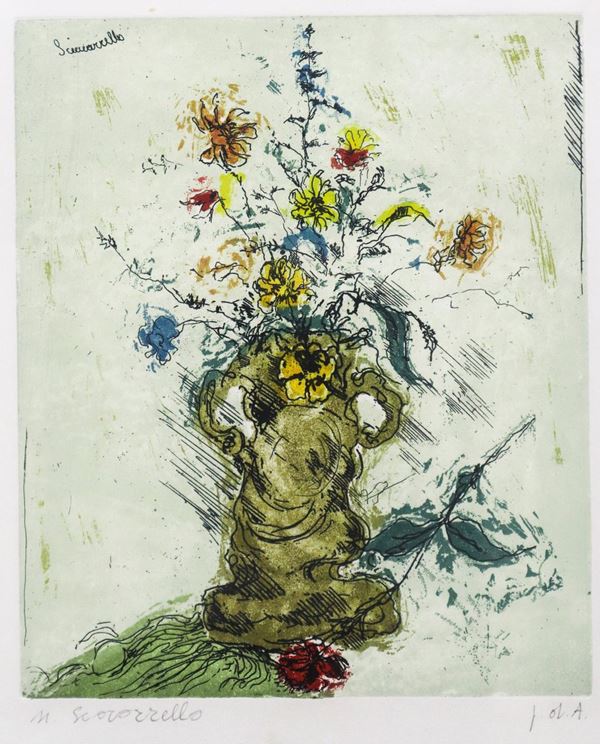 Nunzio Sciavarrello - Vase with flowers