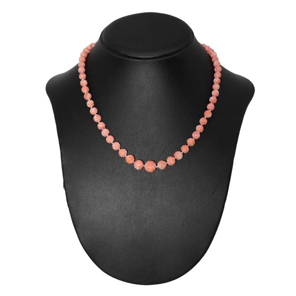 Necklace with coral and gold susta