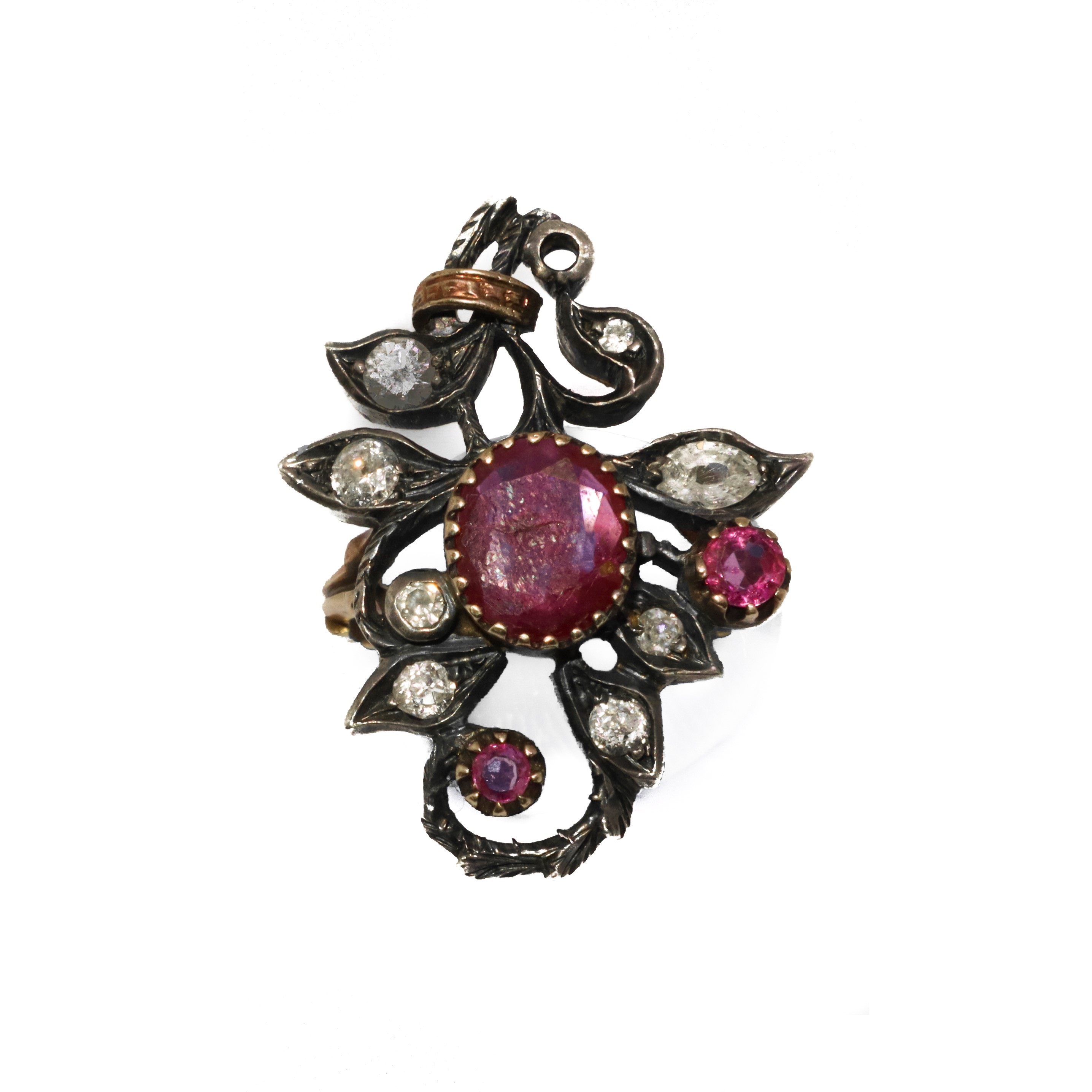 Anello in argento e oro basso titolo