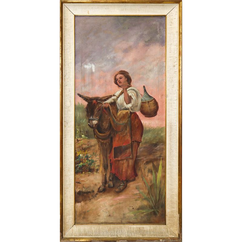Ritratto di Campagnola con Asinello