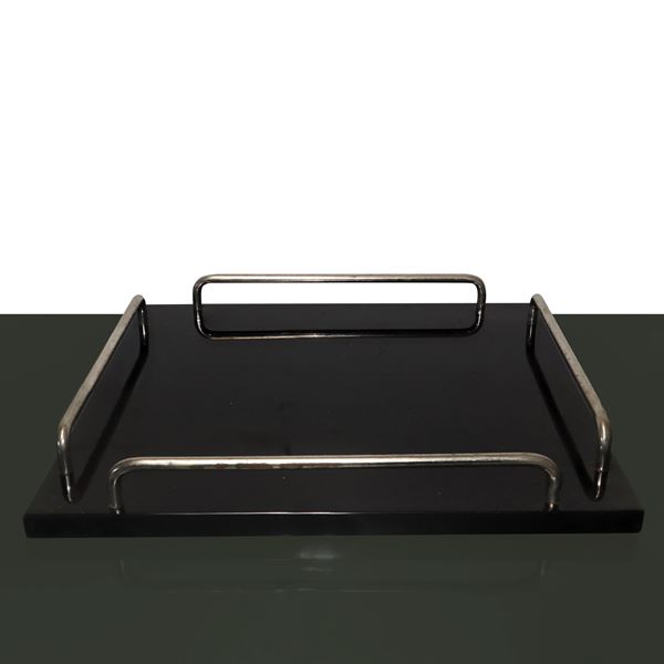 Aldo Tura - black parchment tray