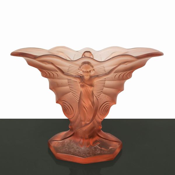 Vase, Art Deco Lady Butterfly