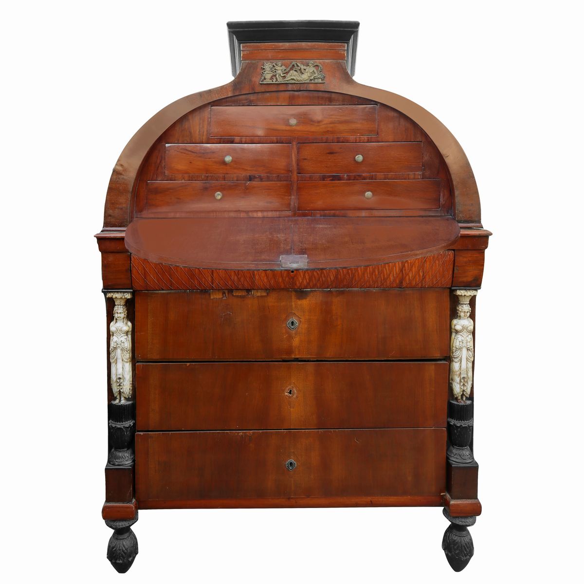Mobilio siciliano, Chiffonier in piuma di mogano (periodo Impero, inizi XIX secolo)