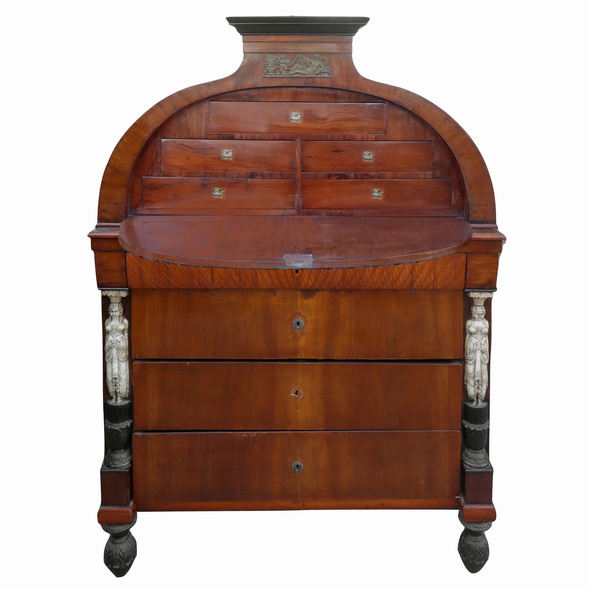 Sicilia, Inizi XIX (periodo Impero), Chiffonier in legno e osso scolpito