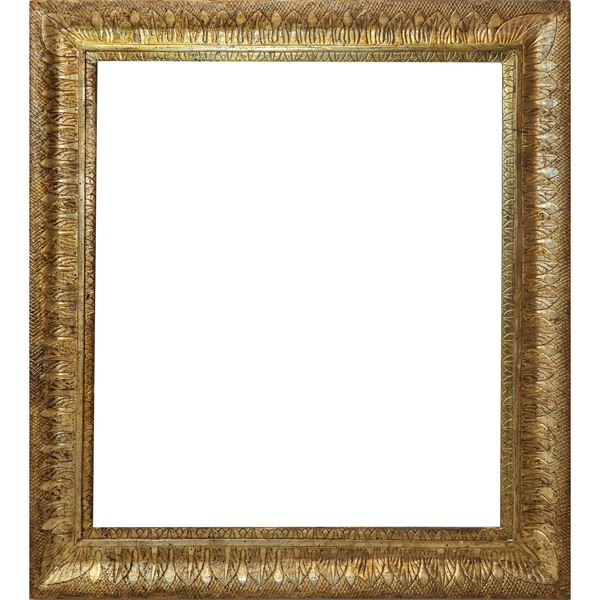 Empire frame, in silver gilded wood and mixture