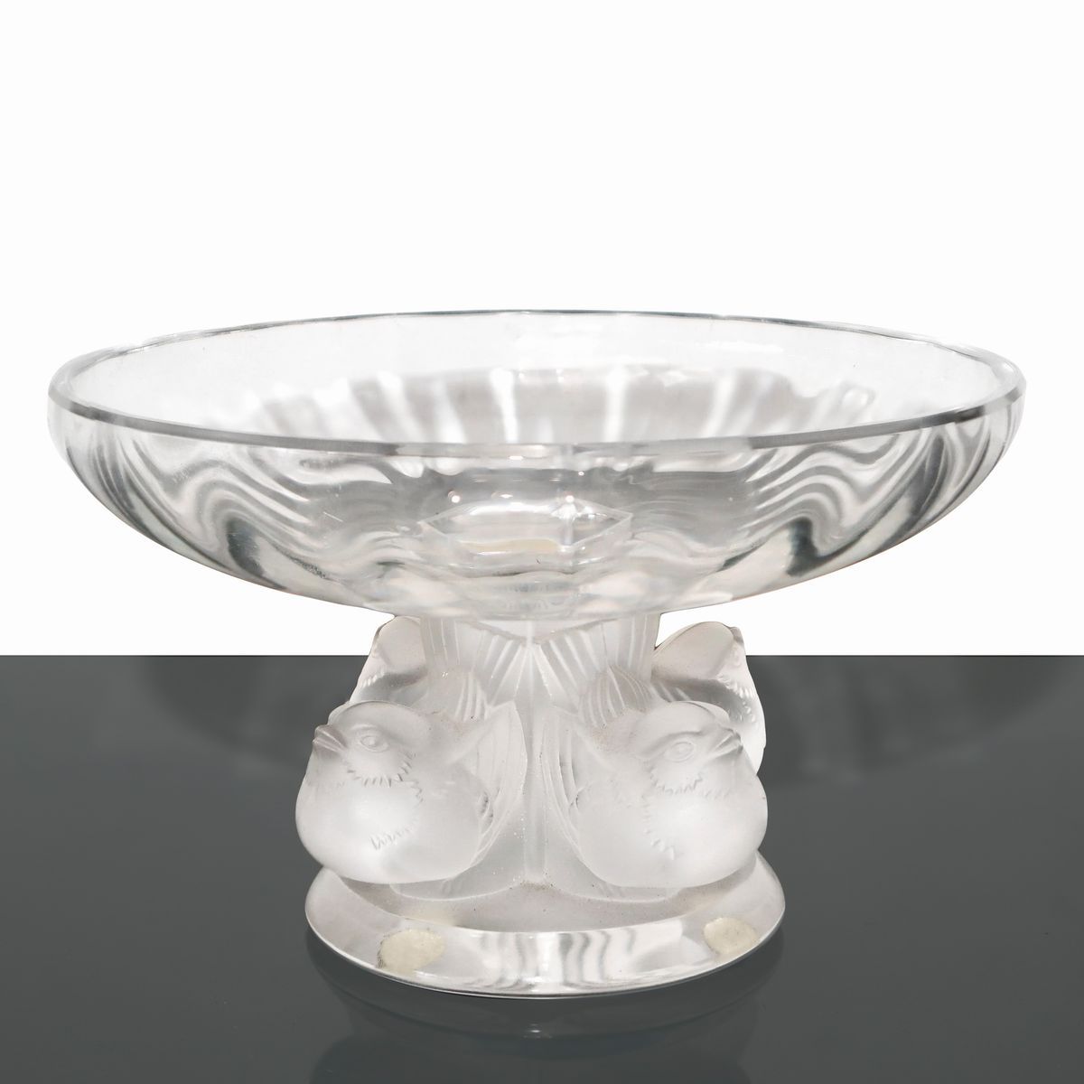 Lalique - Piccola Alzata, Mod.11051 "noger Bowl Sparrow"