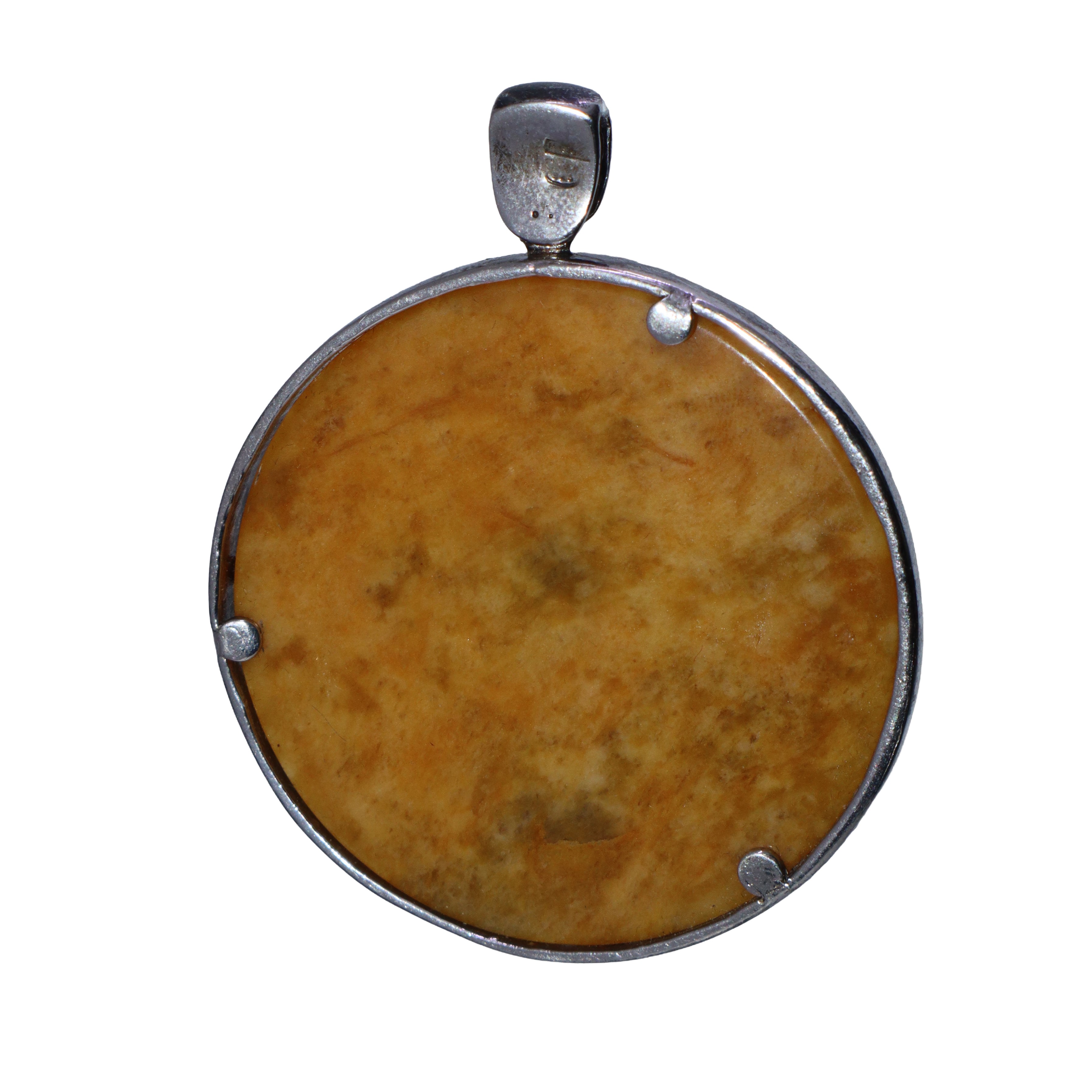 Ciondolo in argento 925 e pietra gialla