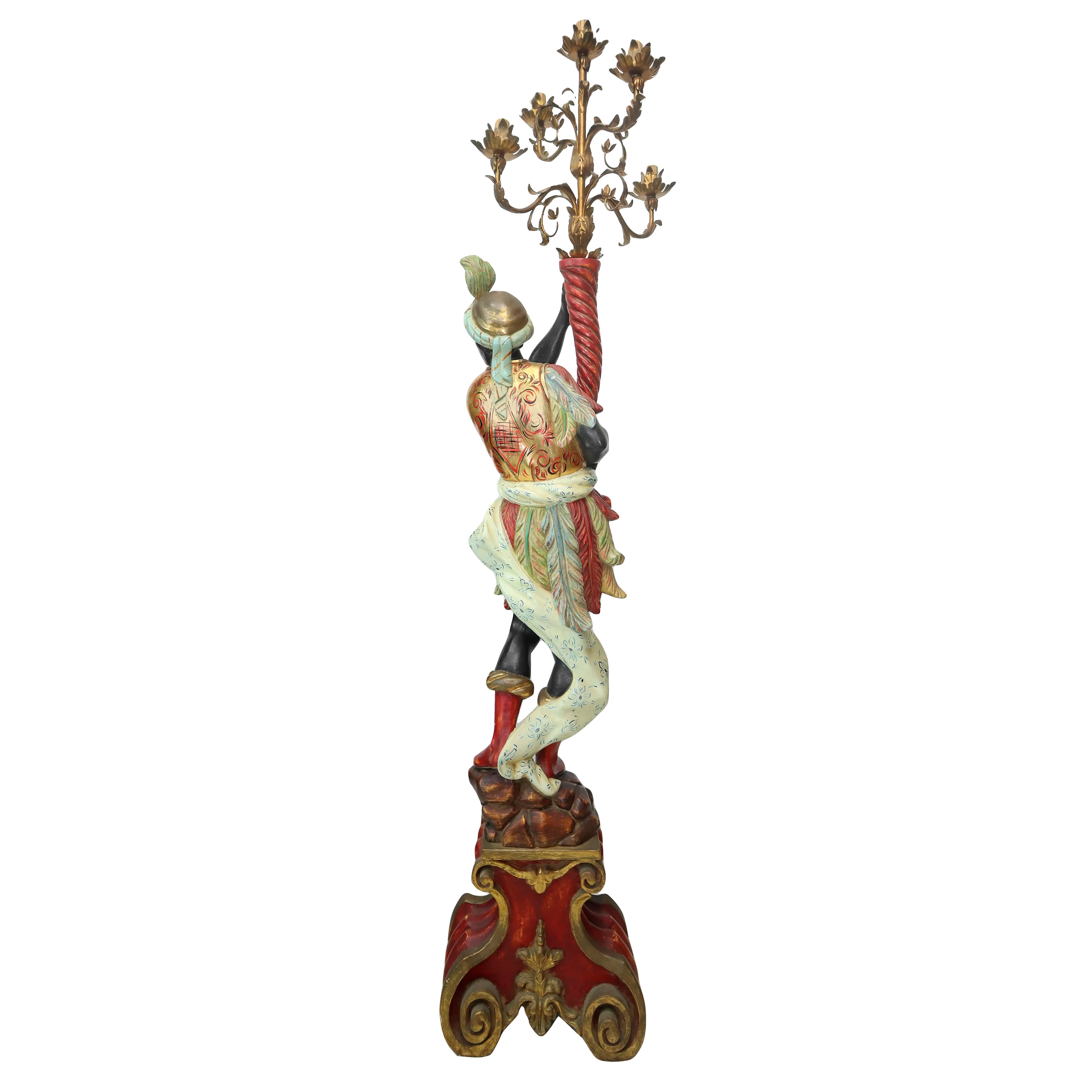 Moro Veneziano, Grande Candelabro a 5 Luci Elettrificato a 5 Luci.
