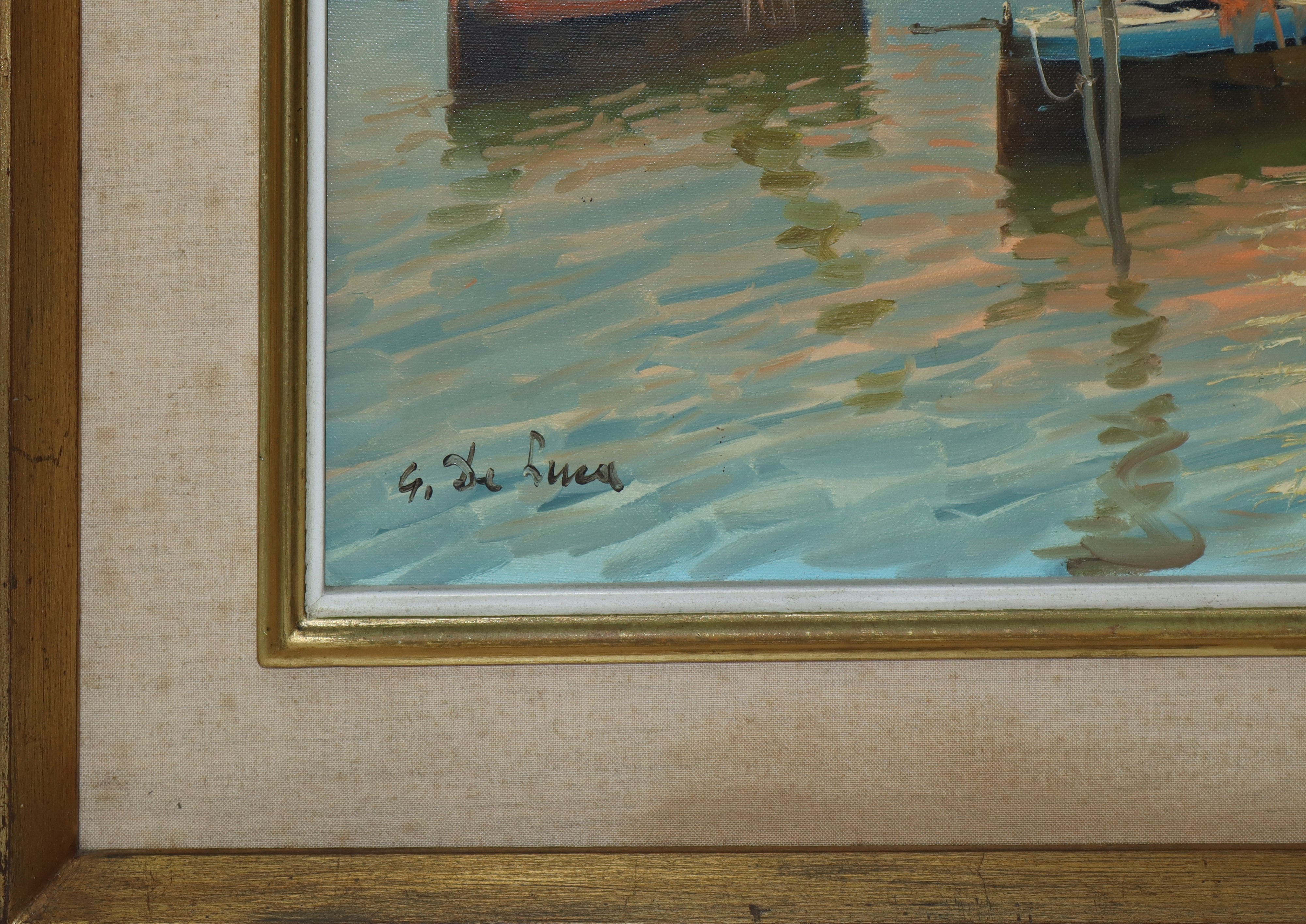 G. De Luca - Marina con pescatori