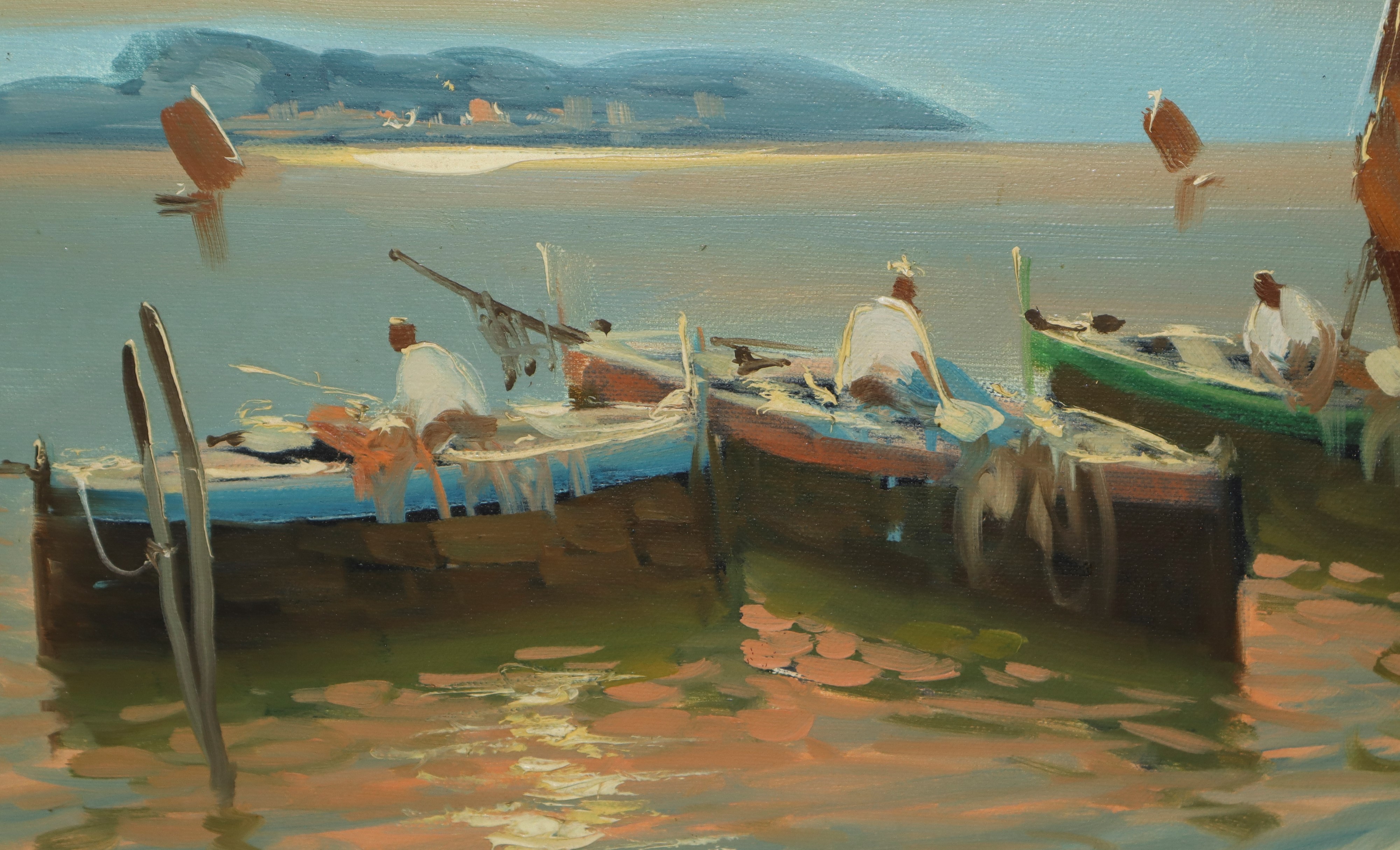 G. De Luca - Marina con pescatori