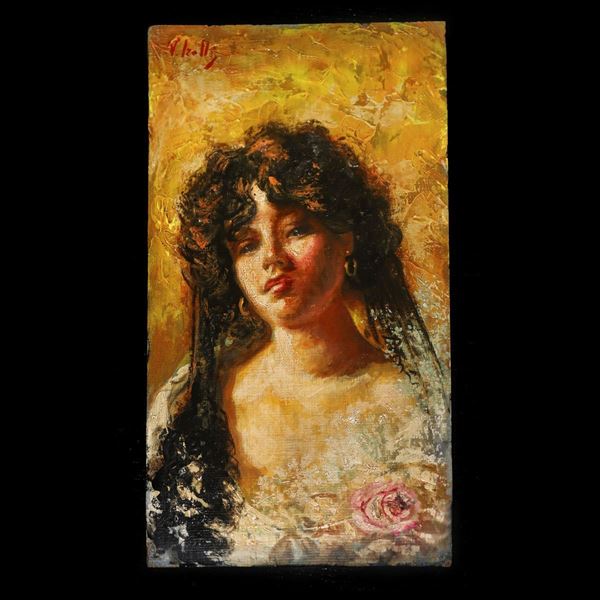 Vincenzo Irolli -  Ritratto di una fanciulla trasognata