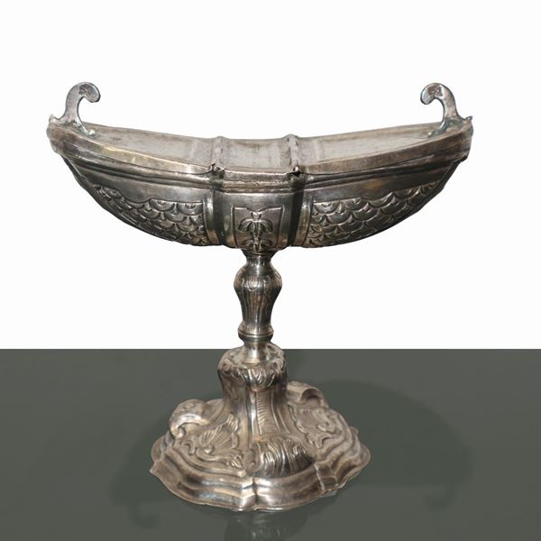 Shuttle in silver, Palermo hallmark