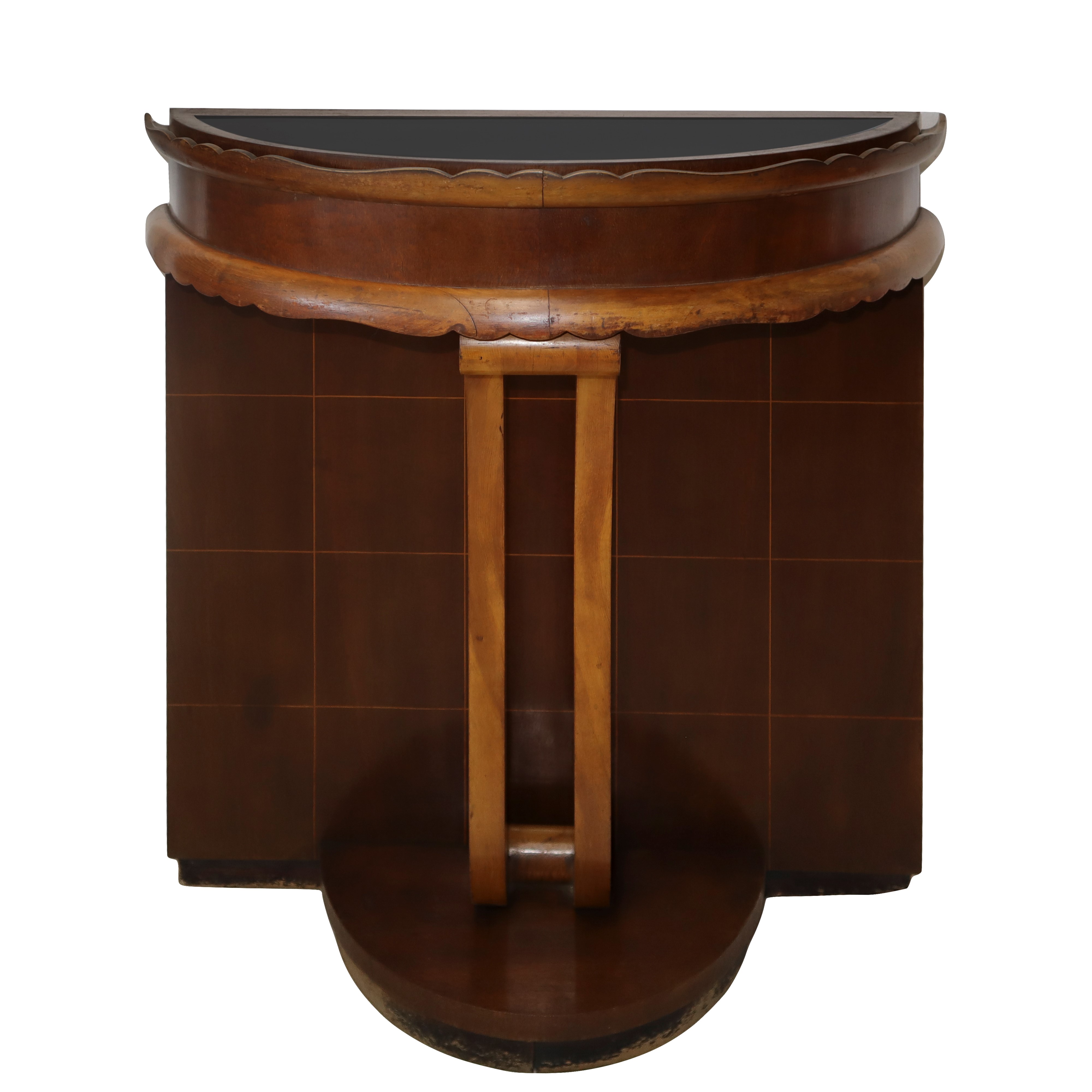 Consolle con specchiera, arredo in stile art déco/industriale